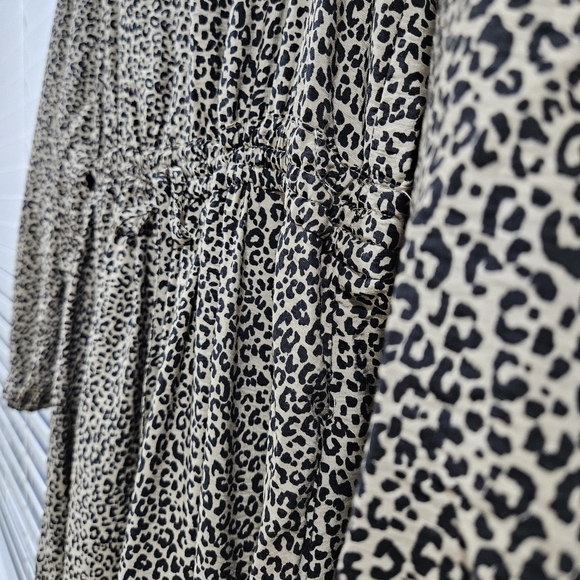 A New Day Women's Balloon Long Sleeve Dress, Leopard Print, Sz SM NWT - Picture 5 of 9